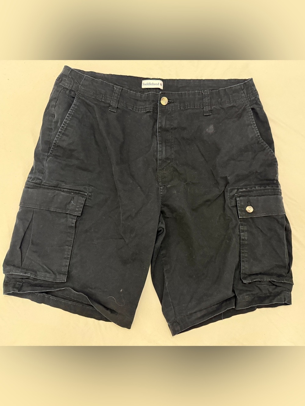 Saddlebred Black Men's Cargo Shorts with Utility Pockets